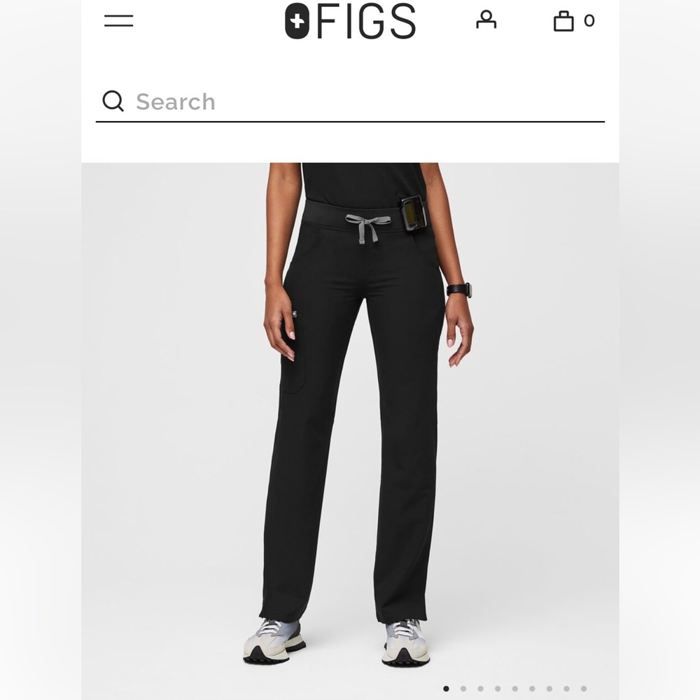 FIGS Kade Cargo Scrub Pants in Black